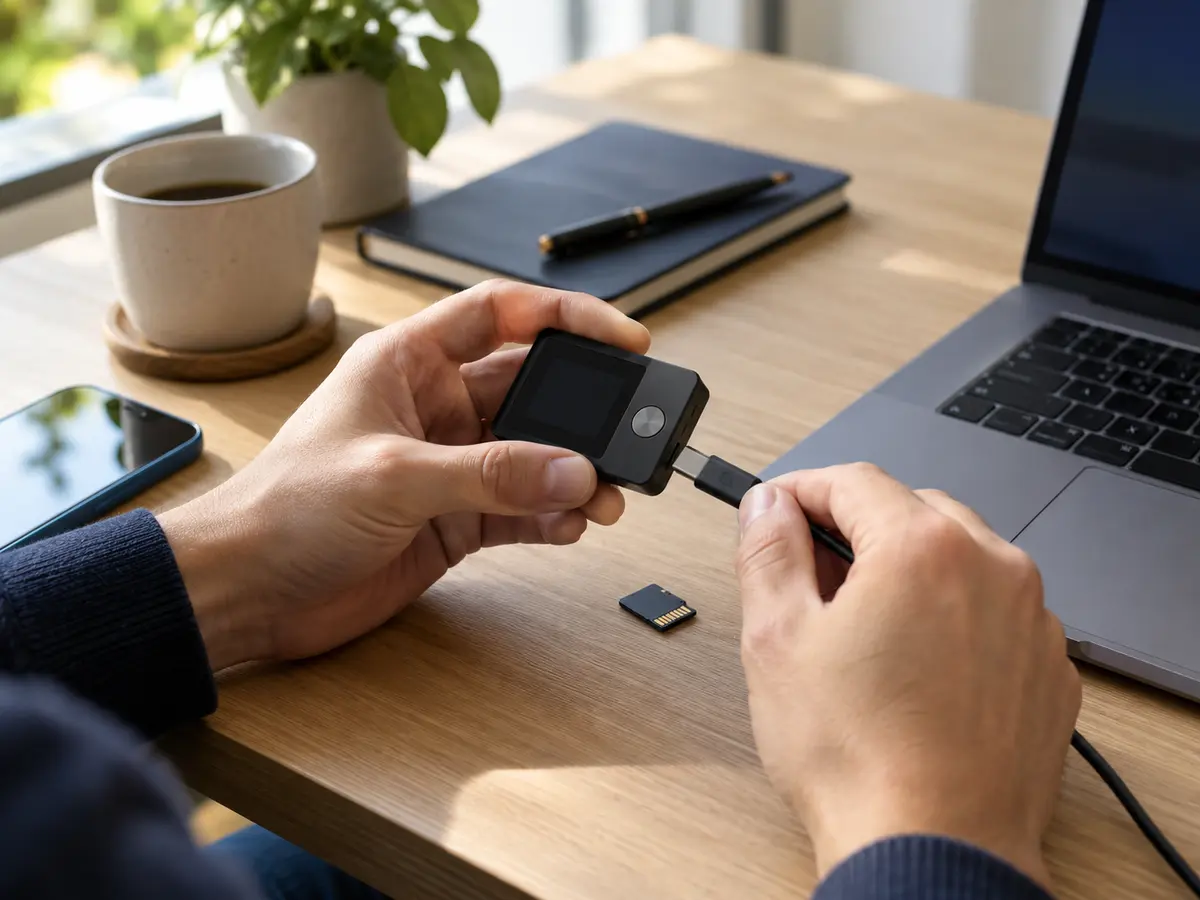 Sauvegarde : microSD plutôt que phrase — BitBox02