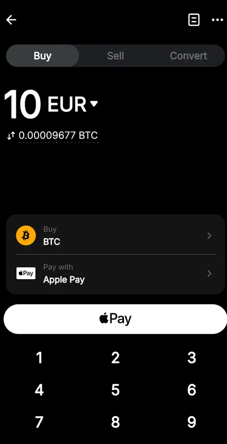 Écran de l’application Bybit