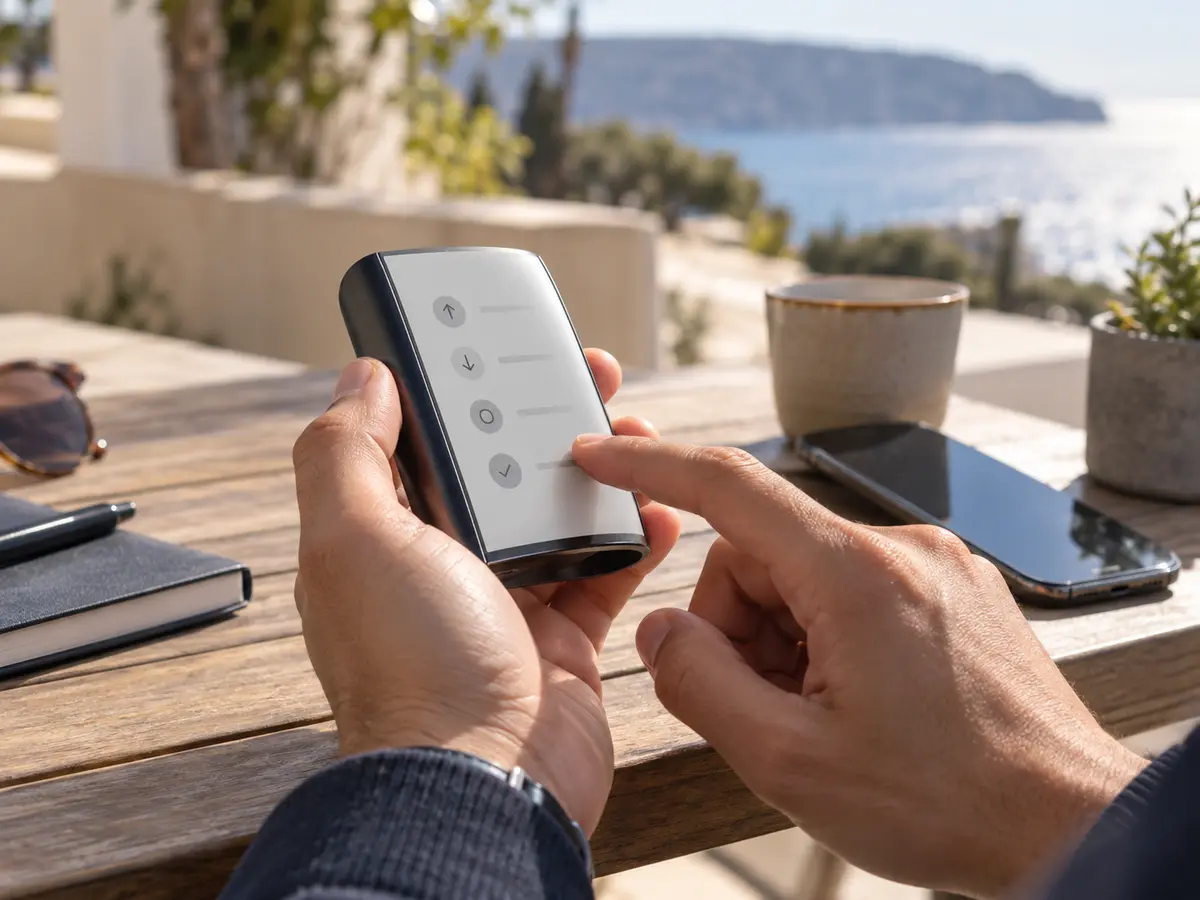 Usage au quotidien : un écran E Ink incurvé de 3,7 pouces — Ledger Stax