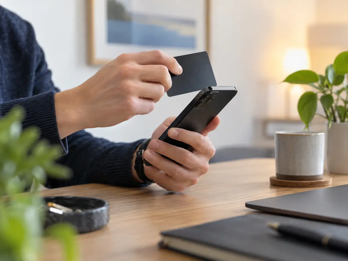 Usage au quotidien : NFC et absence d'écran — Tangem Wallet