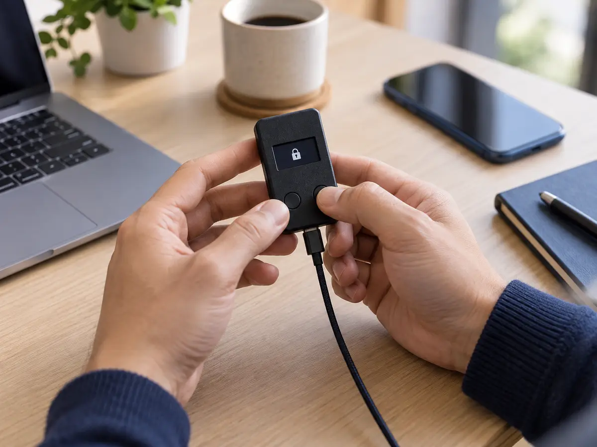 Usage au quotidien : écran et boutons — Trezor Safe 3