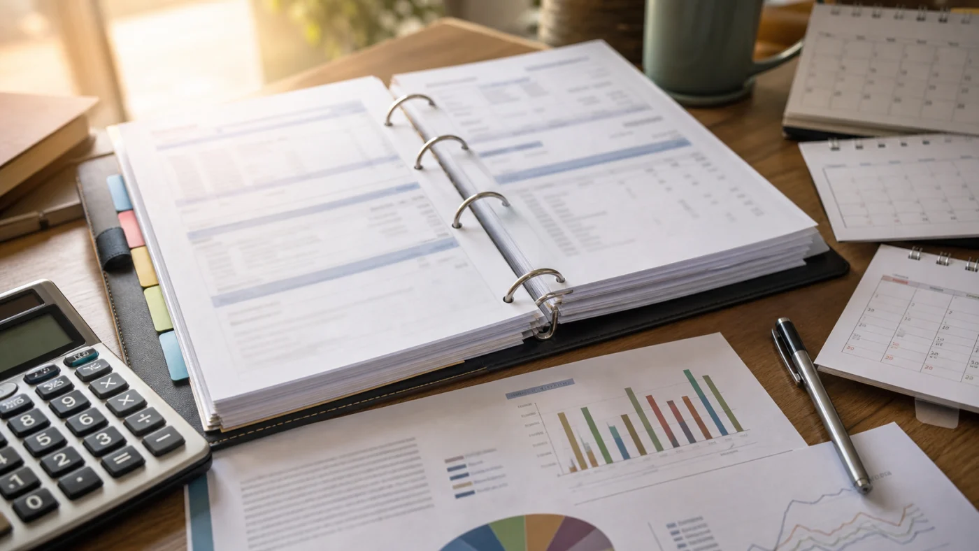 classeur de relevés annuels et documents de suivi pour déclaration fiscale d’un CTO