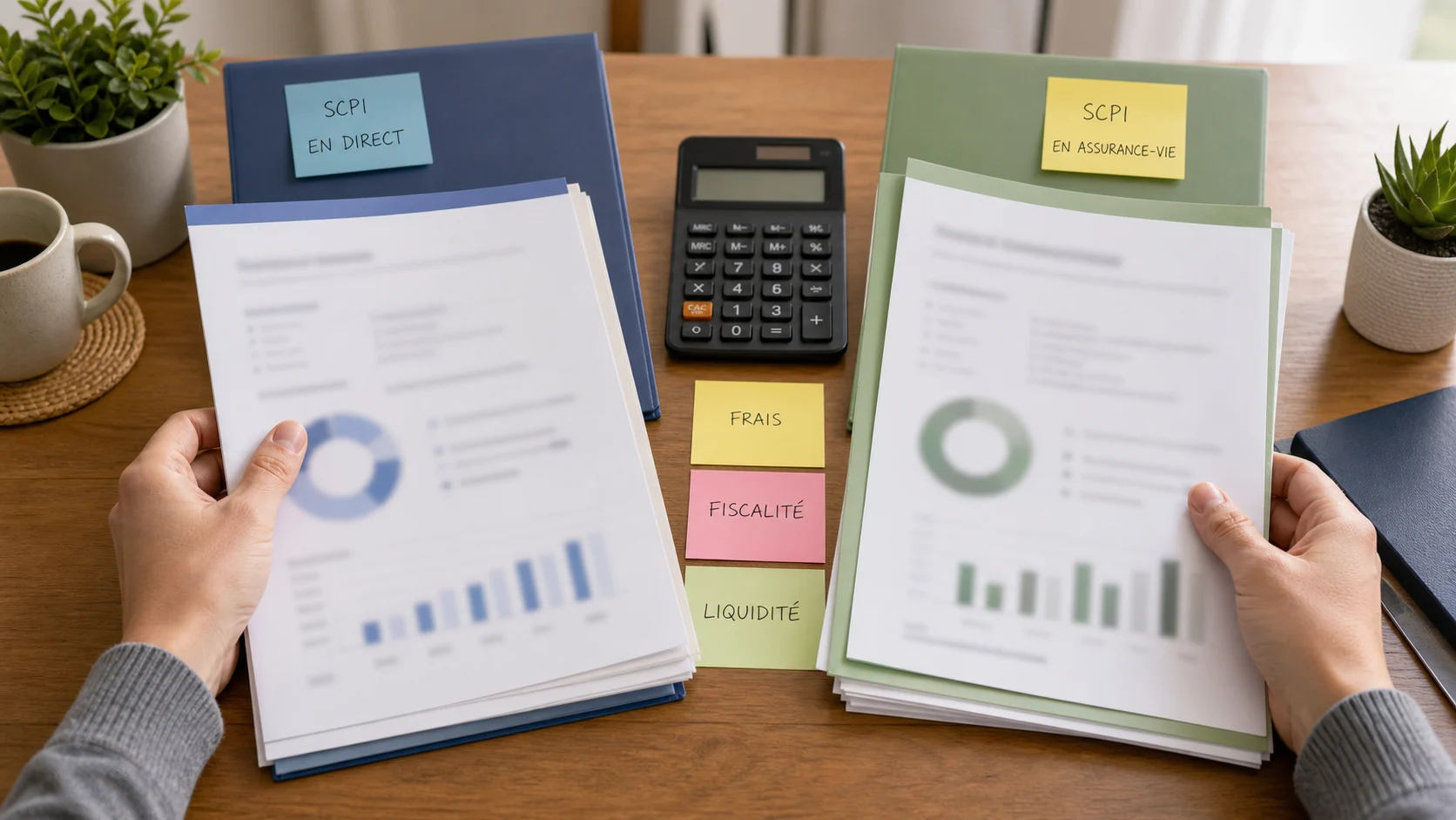 Comparaison des frais SCPI direct et assurance vie