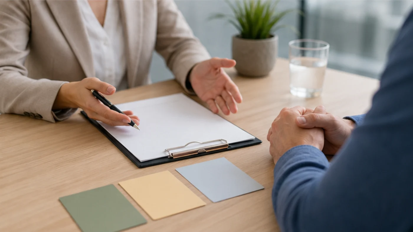 Discussion de conseil financier autour d’une grille horizon risque liquidité