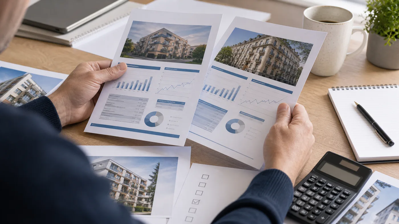 Comparaison de scénarios pour un investissement en SCPI