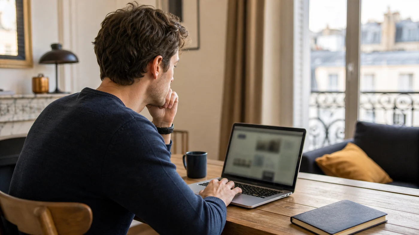 Investisseur français comparant des ETF sur ordinateur avant de choisir