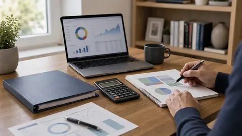 Distinction visuelle entre enveloppe PEA et fonds ETF sur un bureau