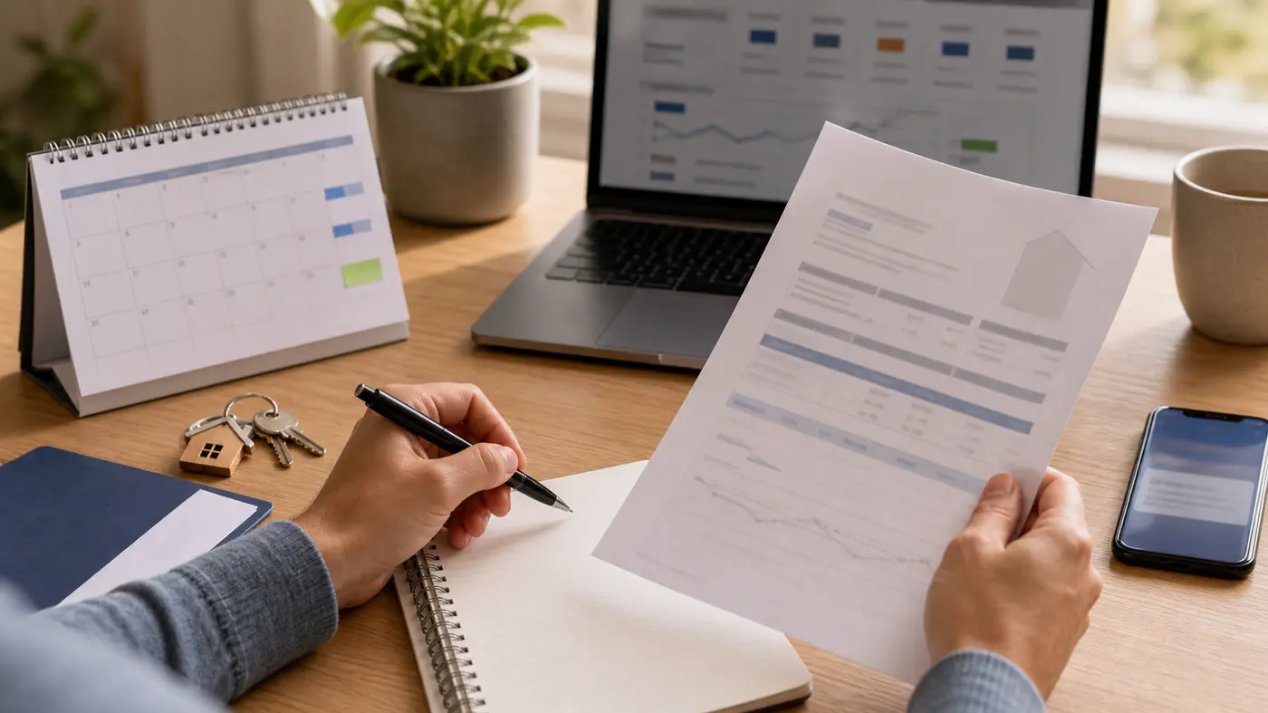 Comparaison de scenarios de credit immobilier sur bureau