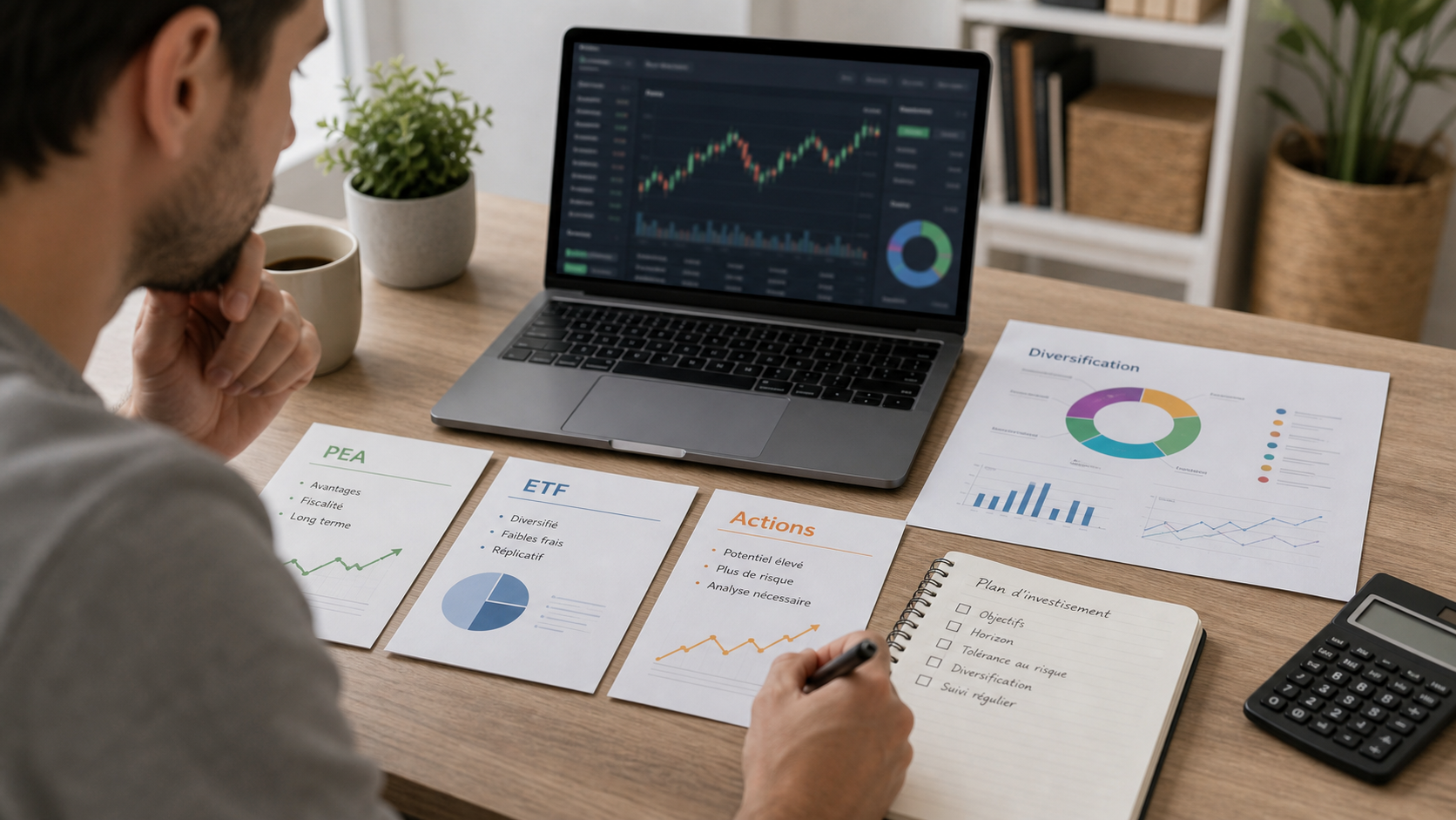 Comparaison PEA ETF actions et gestion du risque en bourse