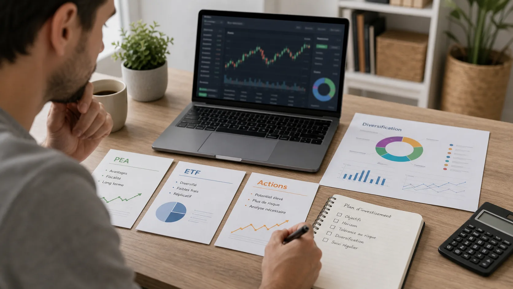 Comparaison PEA ETF actions et gestion du risque en bourse