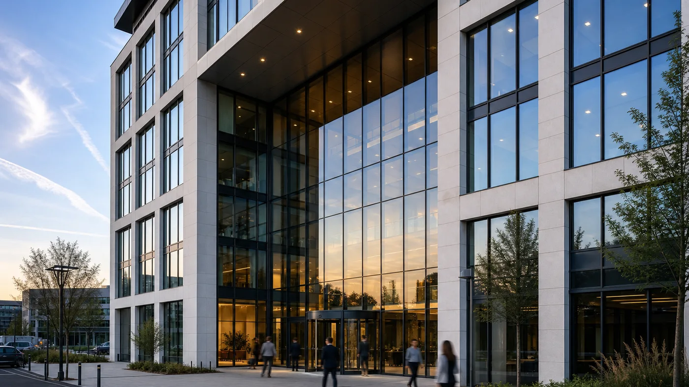 immeuble de bureaux representant un actif immobilier de SCPI