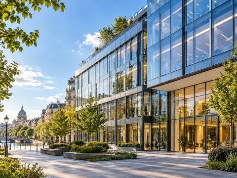 Immeuble de bureaux loués, détenu par une SCPI