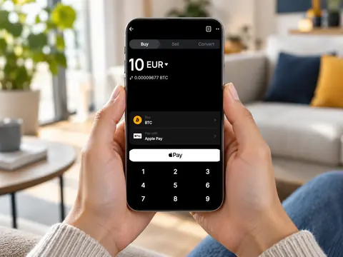 Mains tenant un smartphone affichant l’application Bybit EU