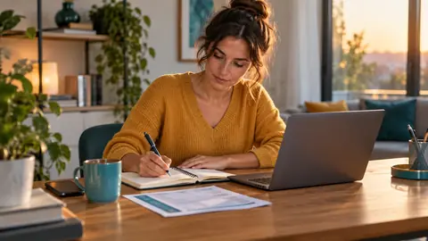 Une épargnante vérifie la date de son versement sur un carnet