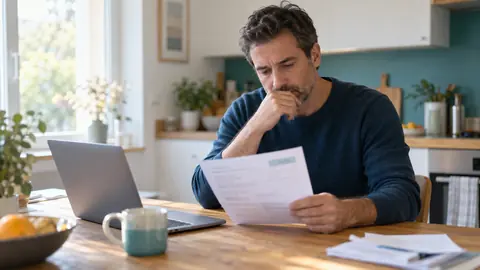 Un salarié lit la rubrique plafond épargne retraite de son avis d'imposition