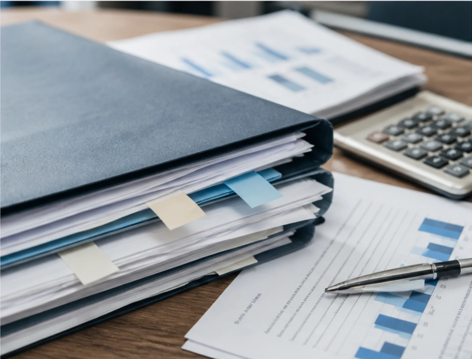 Dossier de documents SCPI avec repères de lecture
